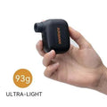 Black AS100 USB rechargeable mini electric pump for bicycle tyres with charging cable and waterproof bag