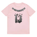 Cotton summer T-shirt in grey khaki pink purple colours with round neck and short sleeves