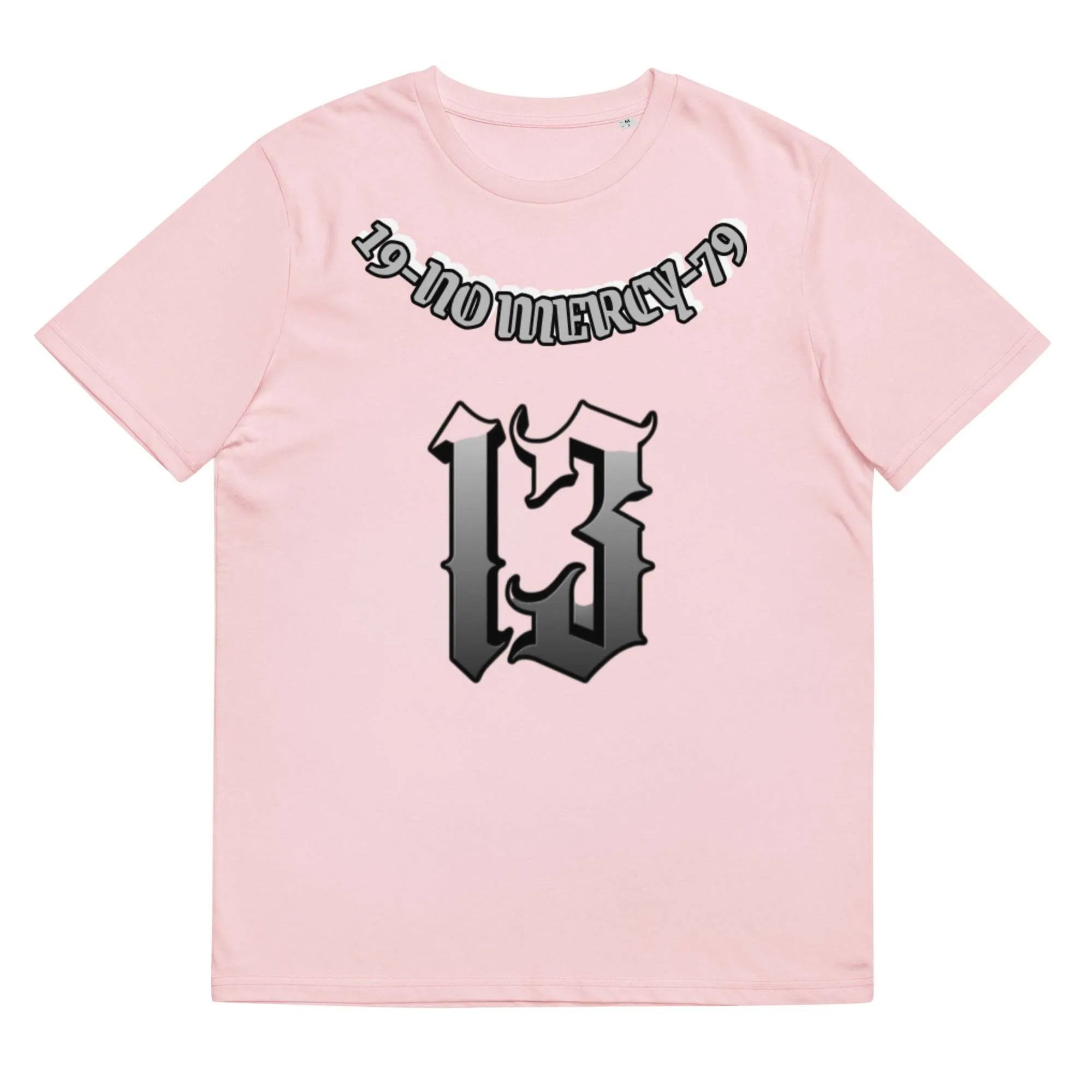 Cotton summer T-shirt in grey khaki pink purple colours with round neck and short sleeves