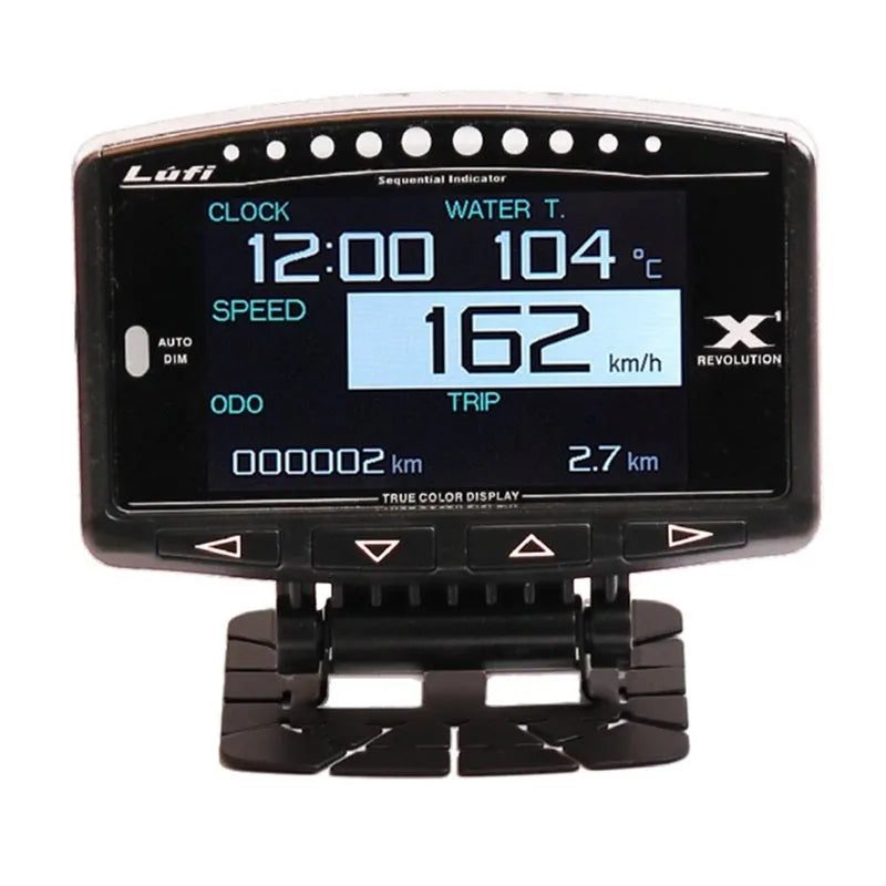 X1 automotive OBD diagnostic instrument with LED display and metal housing