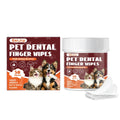 Pet dental finger wipes pack with 50 dog tooth cleaning finger covers featuring coconut extract and panthenol