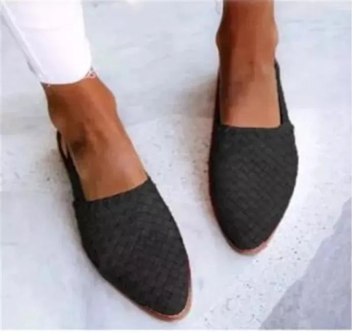 Casual buckle sandals with pointed toe design in multiple colour options