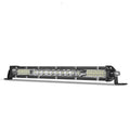 Ultra-thin single row LED light bar for vehicle front bumper or roof.