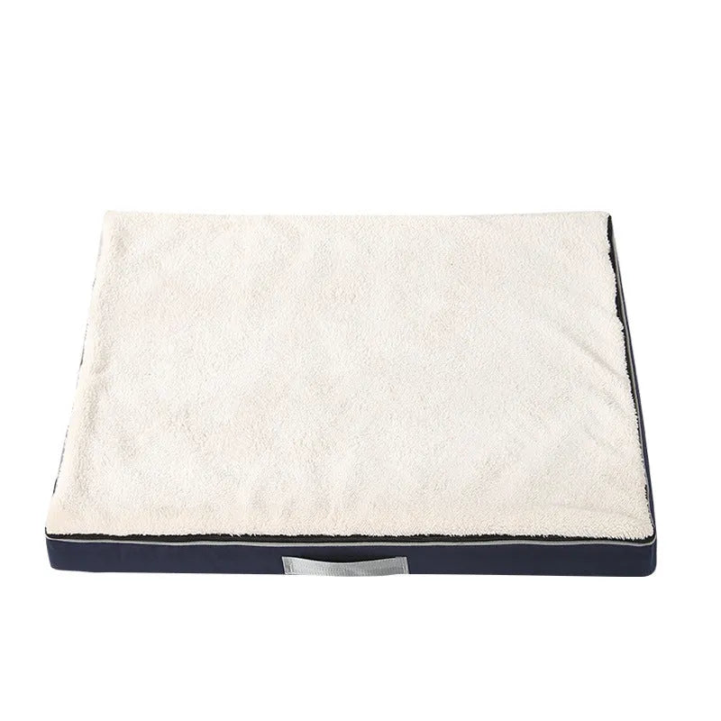 Removable washable memory sponge dog mat in brown colour showing size options