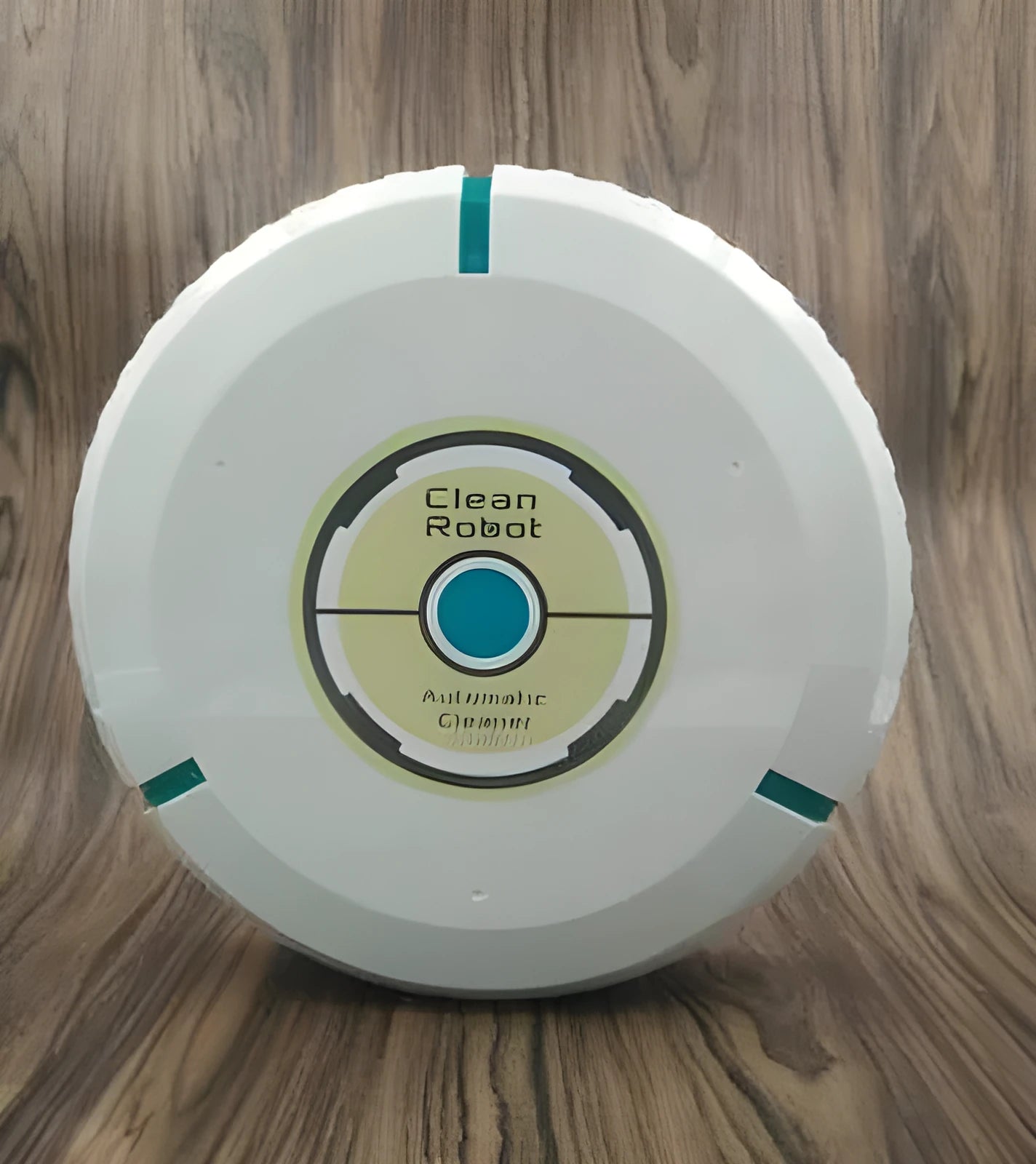 Black or white AC automatic sweeping robot cleaner on a wooden floor