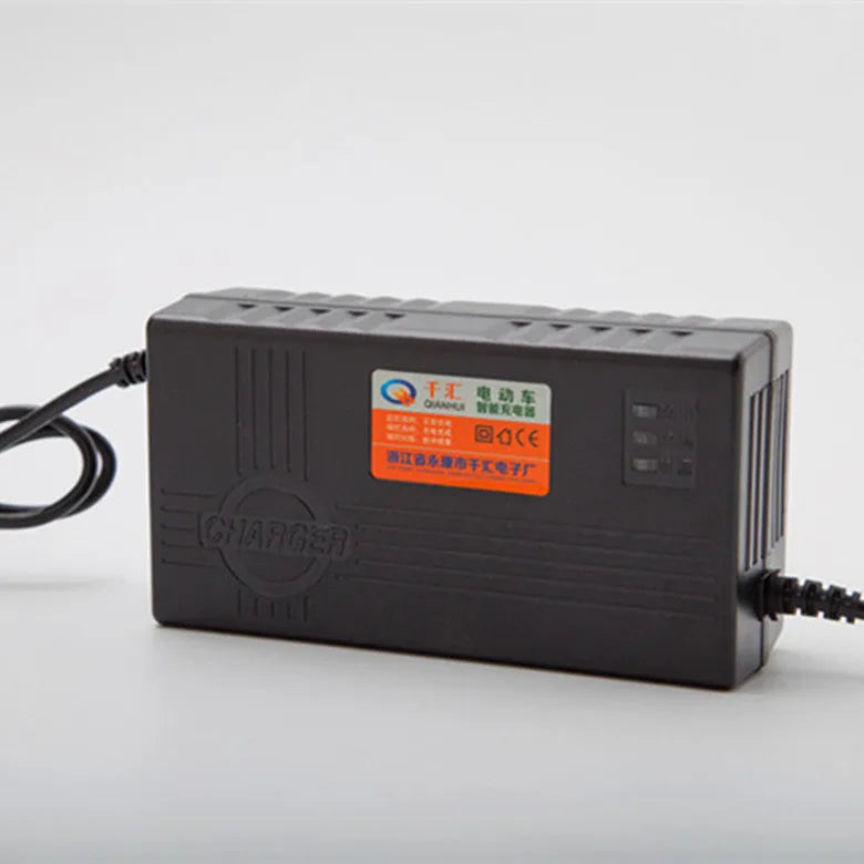 72V20AH electric car charger for professional lead-acid batteries in black with plug options