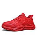 Men's casual fly knit sneakers with Chinese dragon design and rubber soles