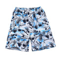 Men's floral print five-point swimming trunks in free size made from quick-dry polyester fabric