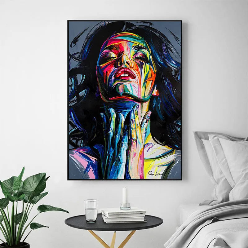 Home decoration painting Smokey Girl black non-woven canvas print unframed 40x50cm