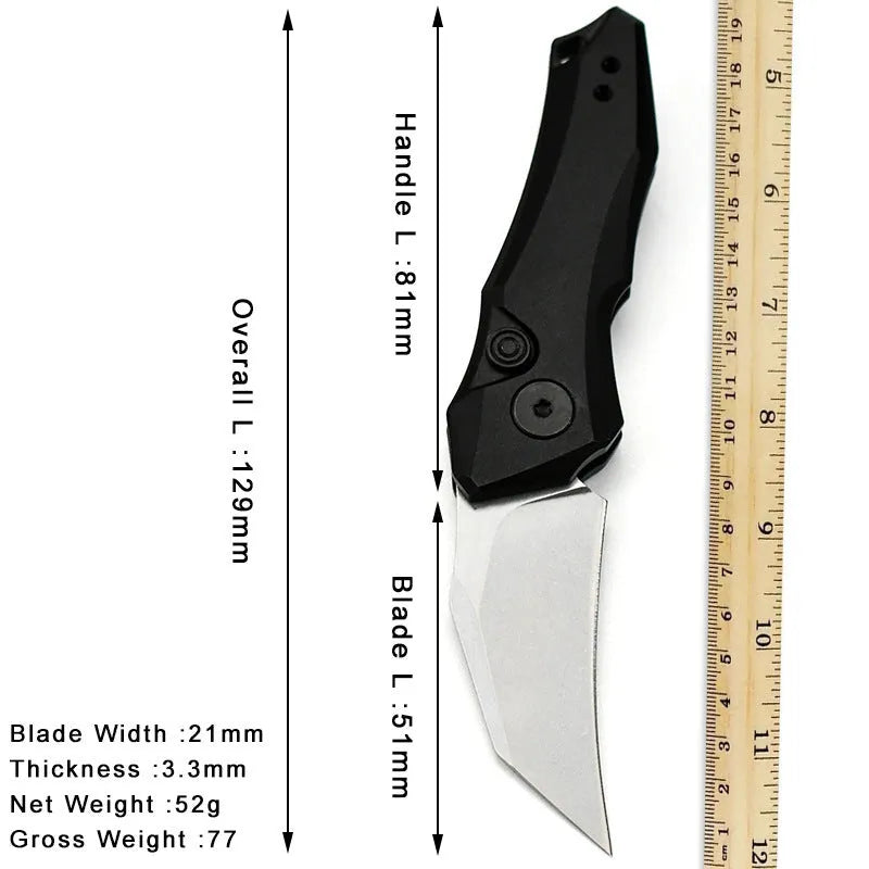 Outdoor portable folding pocket knife in black, grey, or green, showing 150mm length
