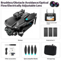 Brushless UAV folding four-axis drone with screen remote control, plastic body, under 30cm size