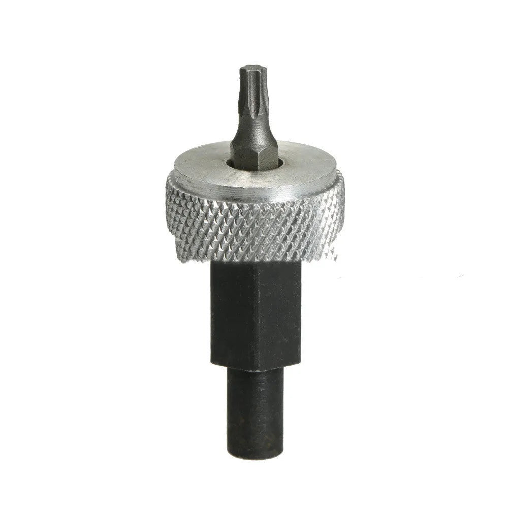Ignition module wrench clamping tool with knurled aluminium knobs on a heat-treated carbon steel handle.