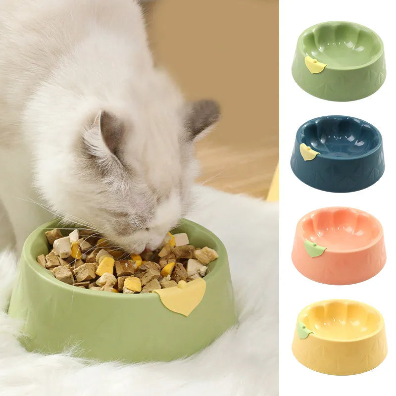 Green plastic double pet bowl with anti-tipping design for dog and cat food and water