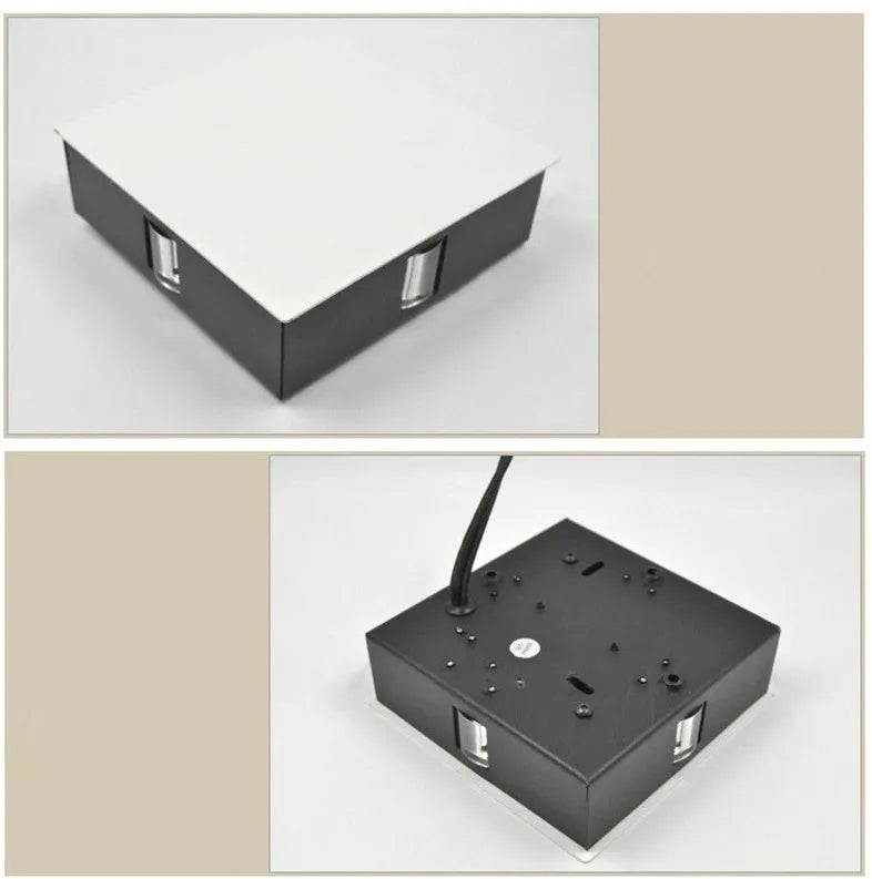 Modern square and round LED wall light with iron lampshade in Chinese style design