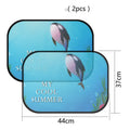Electrostatic adsorption car side window sunshade pair with animal-themed nylon mesh design