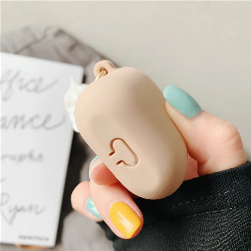 Cylinder ice cream design silicone case protector for Apple AirPods 2 wireless headset in assorted colours