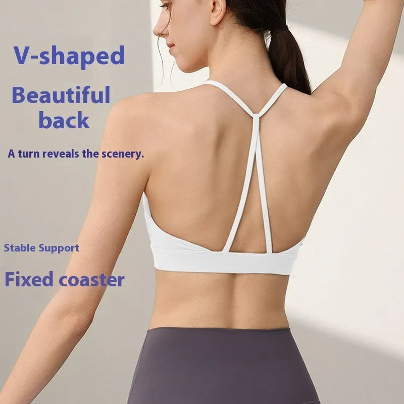 Women's nylon sports vest with fixed double-shoulder straps in Sunshine Desert colour.