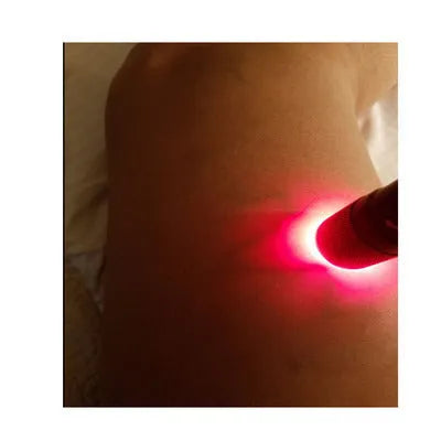 Black aluminium alloy smart vein locator medical device with red LED light