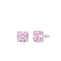 S925 sterling silver rose flower stud earrings in 6mm and 8mm sizes