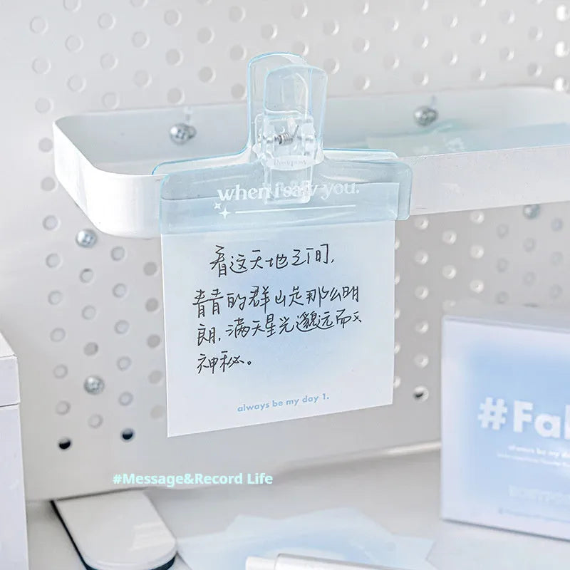 Gradient parchment multifunctional notepad with 70mm square design showing colour options