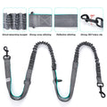 Black outdoor pet training waist bag with matching nylon leash and collar set for dog walking