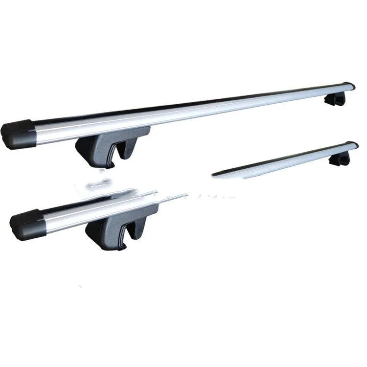 Alloy GM SUV roof rack crossbar modification kit showing two luggage racks for split longitudinal pole vehicles.