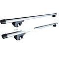 Alloy GM SUV roof rack crossbar modification kit showing two luggage racks for split longitudinal pole vehicles.