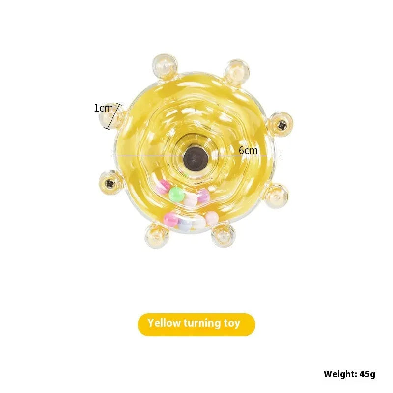 Parrot bite toy 6cm turntable wheel in transparent colour for small and medium parrots