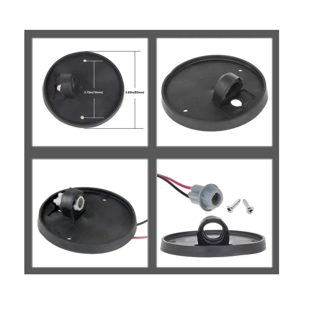 Yellow LED roof cab light kit for trucks with T10 bulbs and mounting hardware