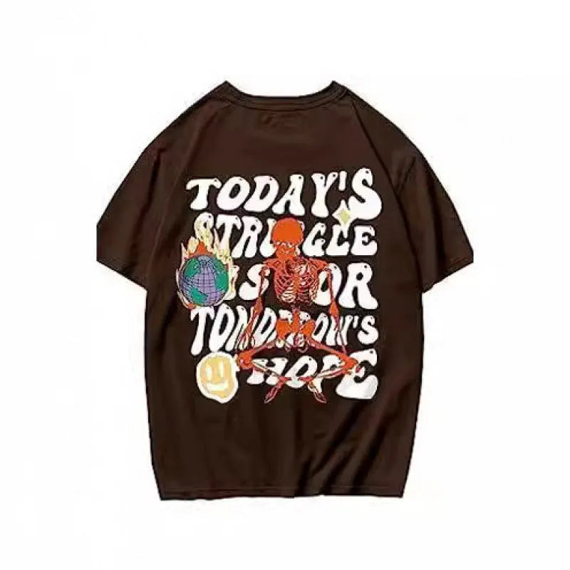 Men's grey digitally printed streetwear T-shirt with pattern detail on front, short sleeves, casual pullover style