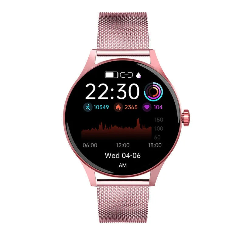 46mm smart watch with blood sugar detection on wrist showing AMOLED display