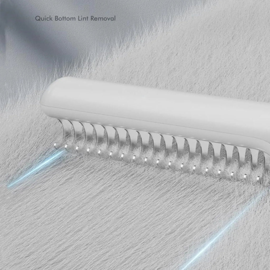 Stainless steel dog dematting comb with ergonomic handle for removing knots and mats
