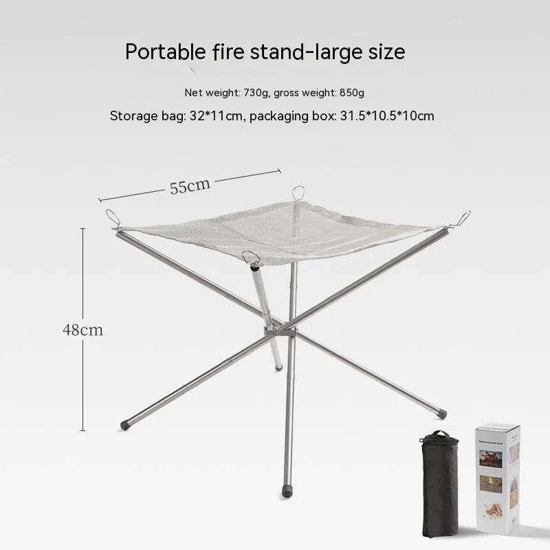 Stainless steel barbecue grill and net set in silver, showing large and medium size options.