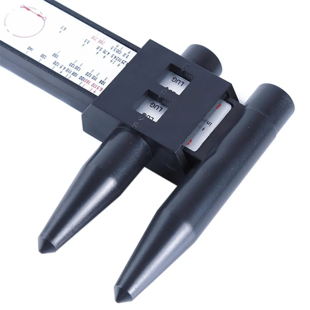 Electronic digital hole distance measuring tool with plastic housing and digital display for 180mm measurement range