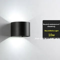 Aluminum wall lamp with glass elements and LED light source in black finish