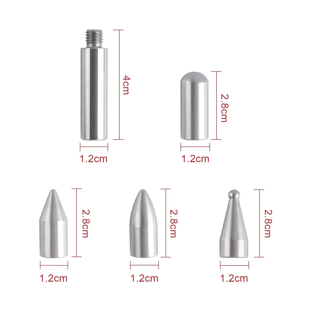 Three-piece alloy steel car dent repair tool set with hook crowbars for body panel maintenance