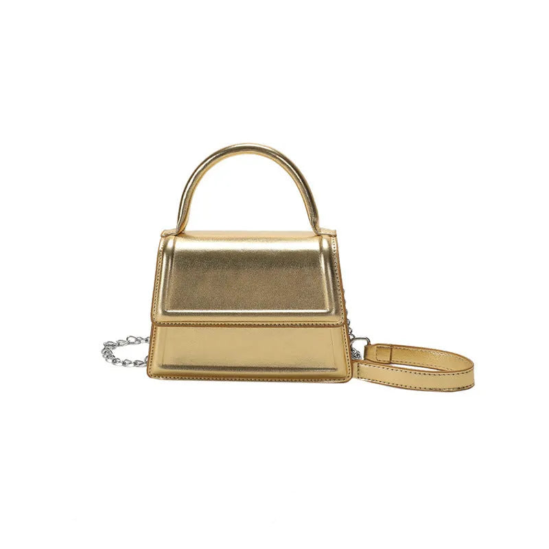 Retro PU leather crossbody shoulder bag in horizontal square shape with six colour options
