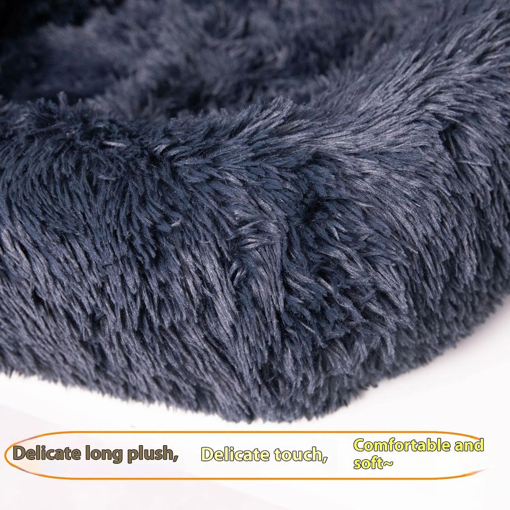 Winter thicken thermal vehicle-mounted pet mat on car seat in dark grey or beige