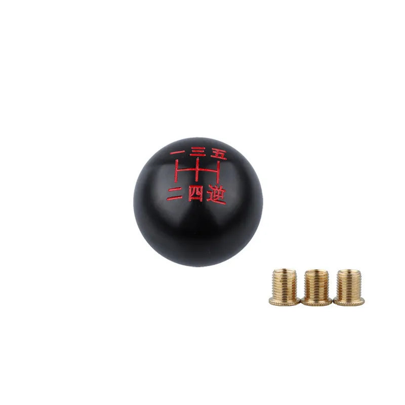Aluminium alloy round car gear shift head for general modification in one of five colour styles.