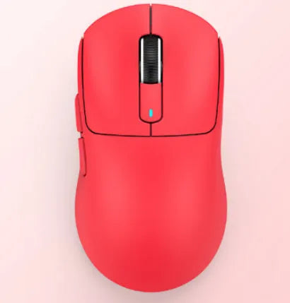 Rechargeable three-mode computer mouse in black with USB receiver and parachute cable
