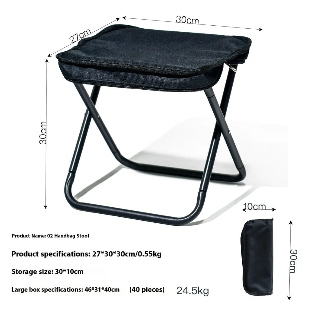 Oxford cloth folding camp stool in pencil box style with multiple colour options