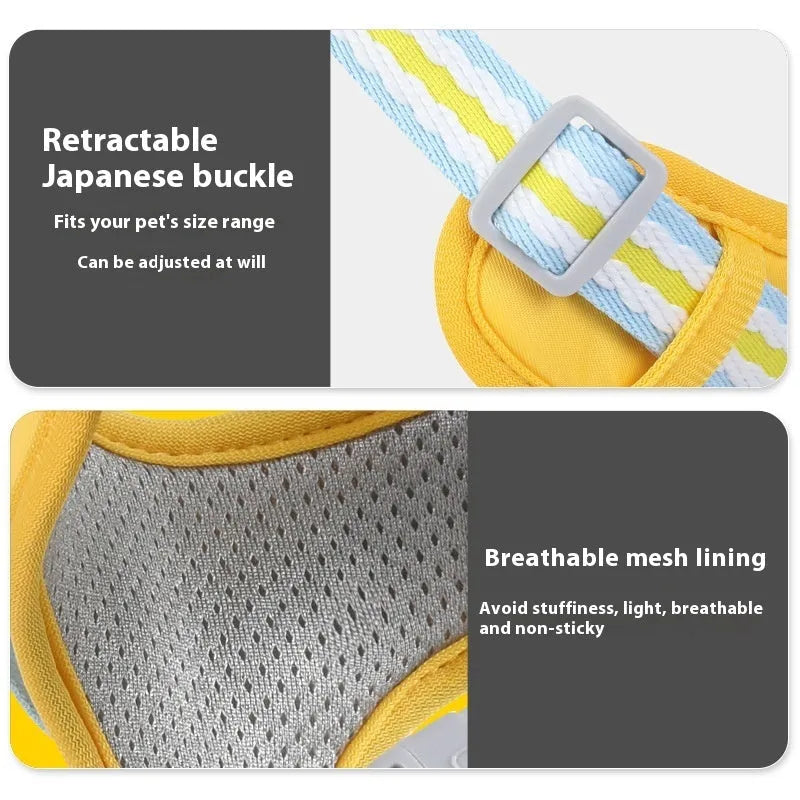Explosion-proof anti-strangulation pet harness in Oxford cloth with included traction rope