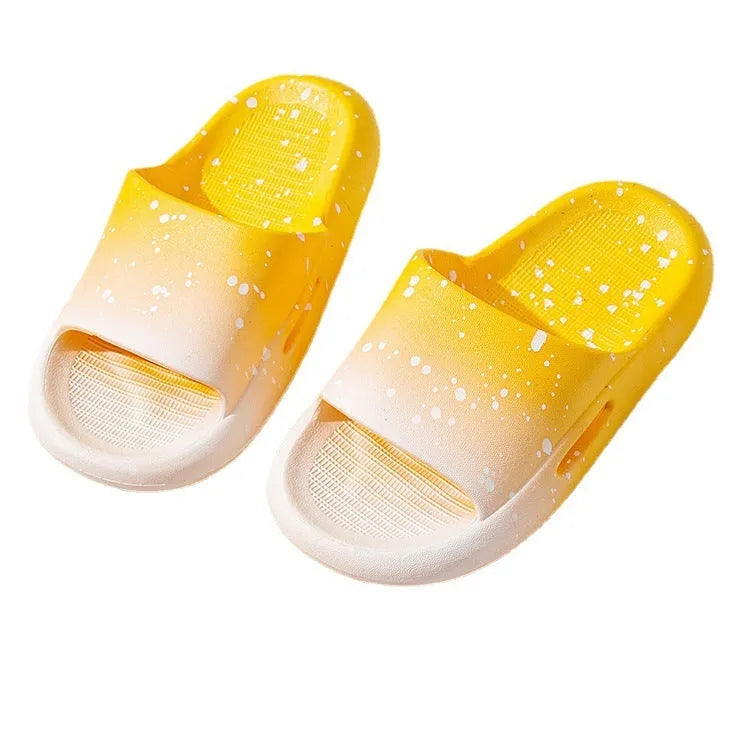 Children's gradient colour PVC summer slippers with non-slip soles