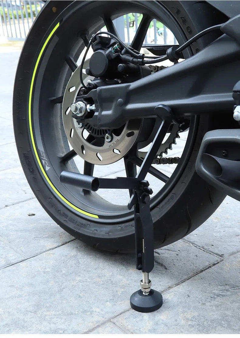Black folding iron labour-saving rear wheel lifting frame for motorcycles and heavy locomotives model B0303-1