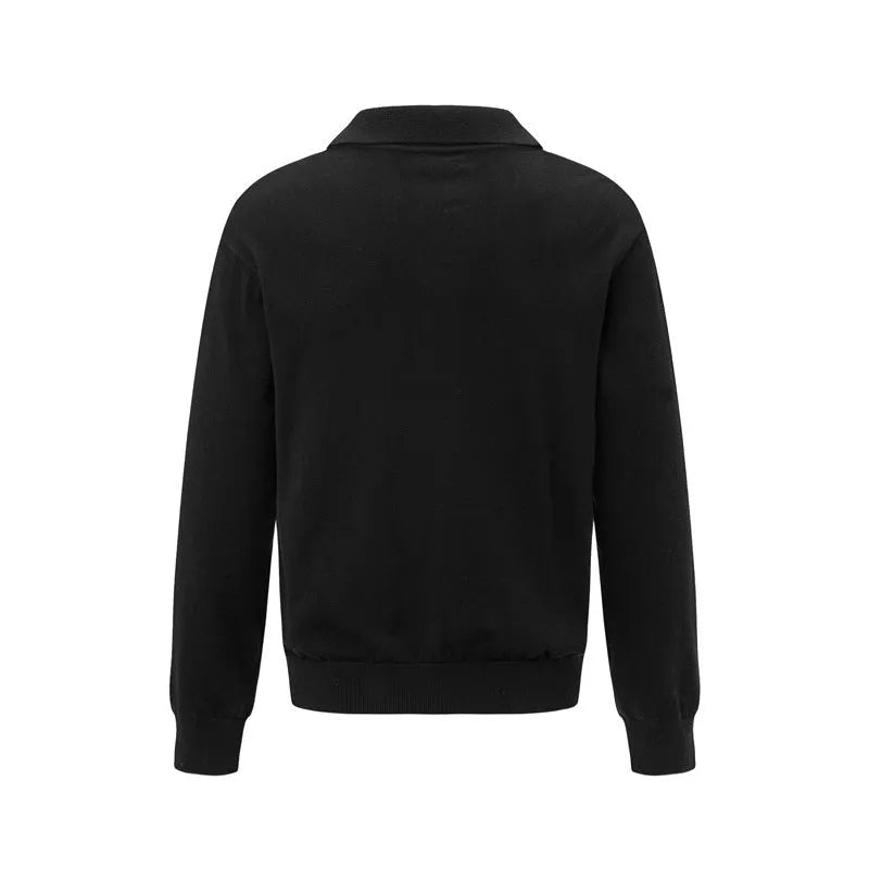 Men's loose fit acrylic blend pullover sweater in beige, black, and dark grey colours