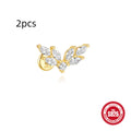 S925 sterling silver water drop earring with a flat spiral design in a gold plated finish.