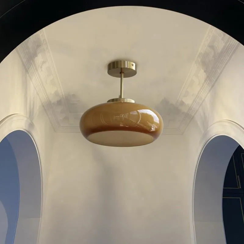 Milk white glass Bauhaus three headed egg tart pendant light ceiling fixture