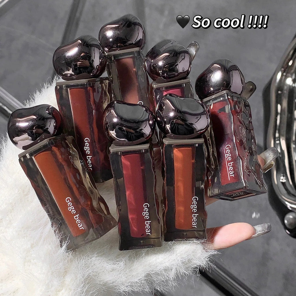 Glacier Lava Lip Lacquer water light mirror makeup in seven numbered shades
