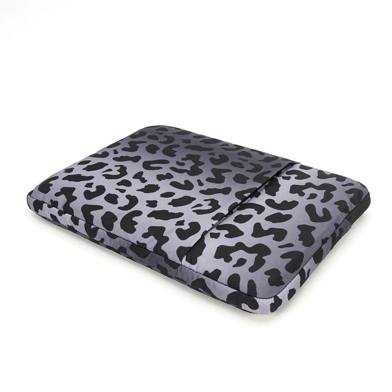 Leopard print laptop sleeve for 13-inch and 15.6-inch devices with waterproof anti-shock protection