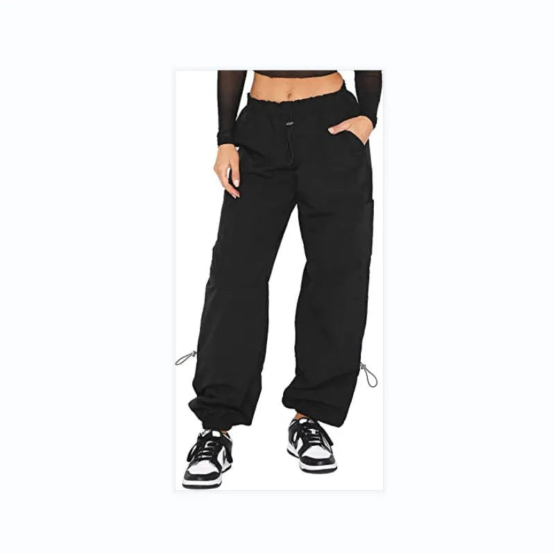 Straight-leg cargo casual trousers with multiple pockets in a neutral colour.